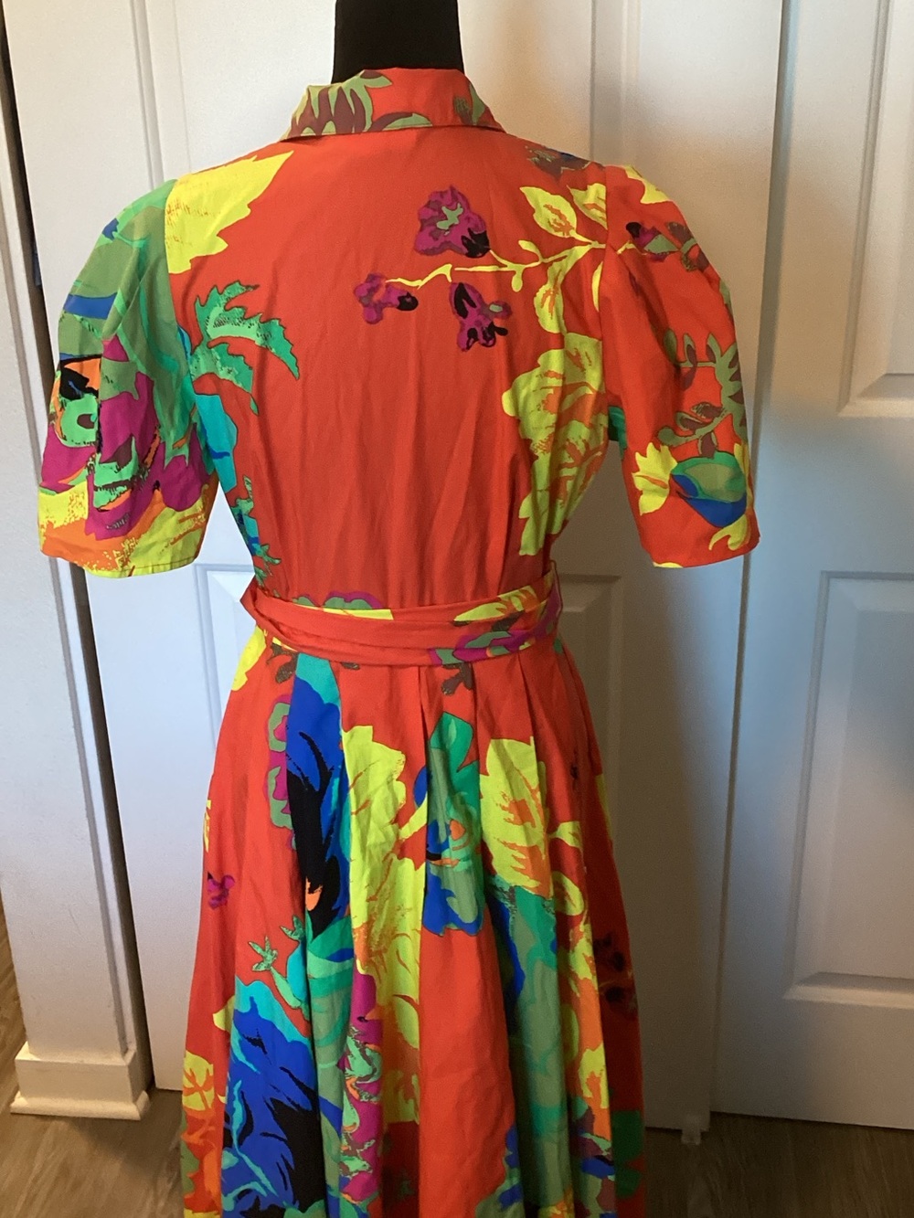 Christopher John Rogers Target Orange Floral Dress 10 - Picture 6 of 11